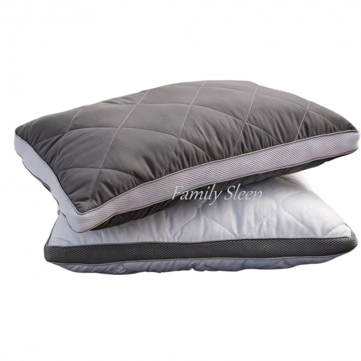Подушка Family Sleep - анатомическая классическая Strong Sleep 3D Gray-White collection